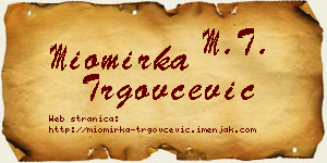Miomirka Trgovčević vizit kartica
